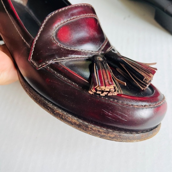 Bottega Veneta Sz 35.5 Merlot Astaire Calfskin Leather Slip On Loafer Shoes - Picture 3 of 9